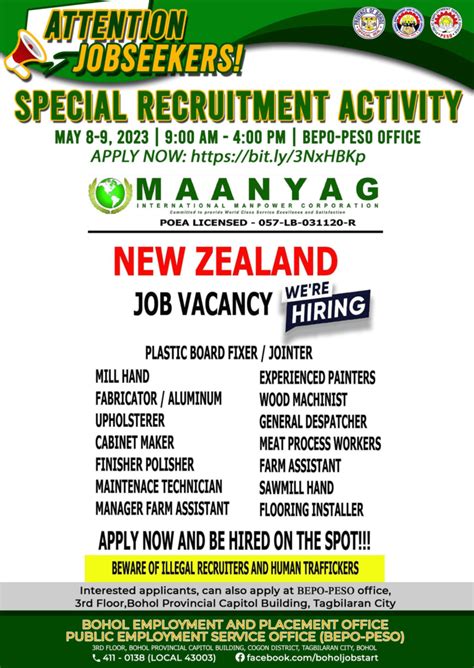 dole bohol job hiring 2023|Boholano Job Seekers to Benefit from Upcoming Employment .